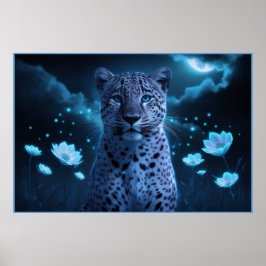 Poster Leopard's bleu 06 ポスター