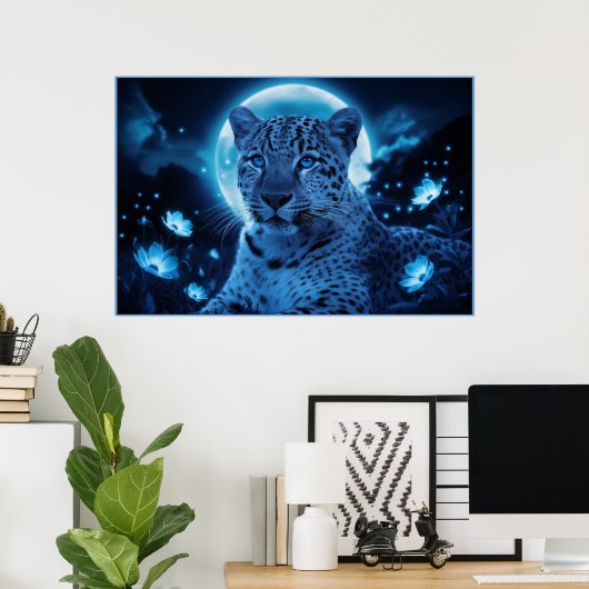 Poster Leopard's bleu 08 ポスター (ホームオフィス)