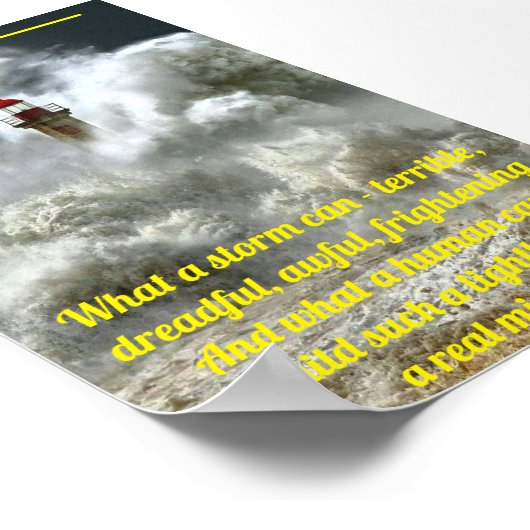Poster Light house in Storm ポスター (角)