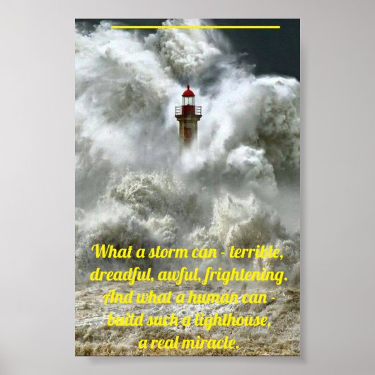 Poster Light house in Storm ポスター (正面)