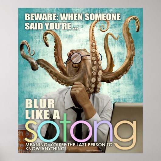 POSTER - LIKE ぼやけ A SOTONG - A SINGAPORE SLANG ポスター (正面)