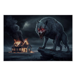 Poster Loup Feu 03 ポスター