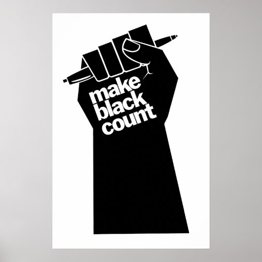 Poster Make Black Count Equality BLM ポスター (正面)