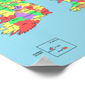 Poster - Map of Counties in Great Britain ポスター (角)