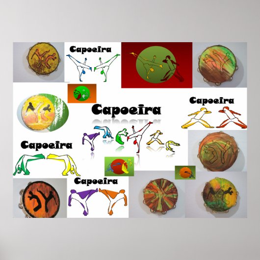 poster martial arts capoeira kicks ポスター (正面)