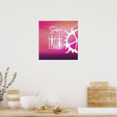 Poster med samiska mönster i rosa ポスター (キッチン)