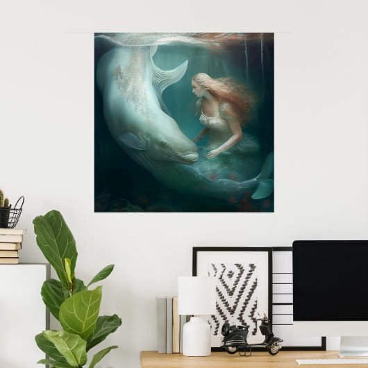 Poster mermaid ポスター (ホームオフィス)