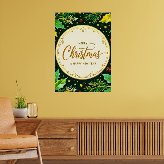 Poster Merry Christmas and Happy New Year ポスター (リビング2)