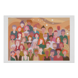 poster met groep mensen ポスター