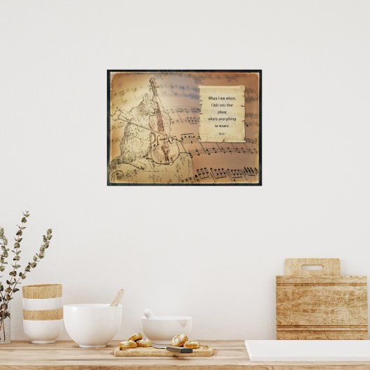 Poster met met Rumi - Everything is music  ポスター (キッチン)