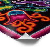 Poster mexicano huichol - Cazador y venado ポスター (コーナー)