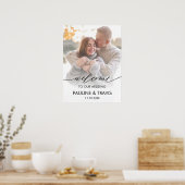 Póster Modern Welcome sign wedding photo sign ポスター (キッチン)