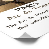 Poster monument de Paris : Arc de Triomphe ポスター (角)