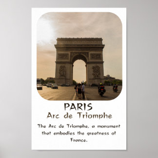Poster monument de Paris : Arc de Triomphe ポスター