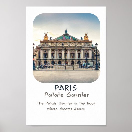 Poster monument de Paris : Palais Garnier ポスター (正面)