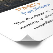 Poster monument de Paris : Pnathéon ポスター (角)