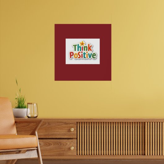 poster motivacional  Think Positive ポスター (リビング2)