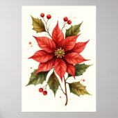 Poster Natal  Flor Vermelha ポスター (正面)