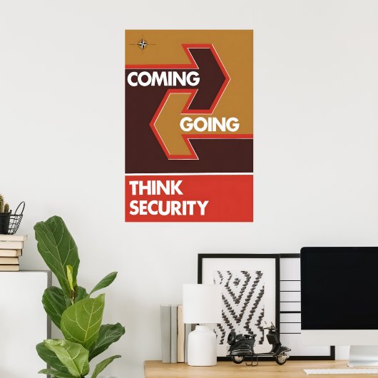 Poster NATO Coming - Going. Think Security ポスター (ホームオフィス)