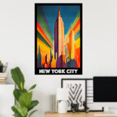Poster, New York City, Empire State Building ポスター (ホームオフィス)