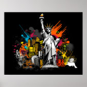 Poster New York statue de la liberté ポスター (正面)