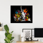 Poster New York statue de la liberté ポスター (ホームオフィス)