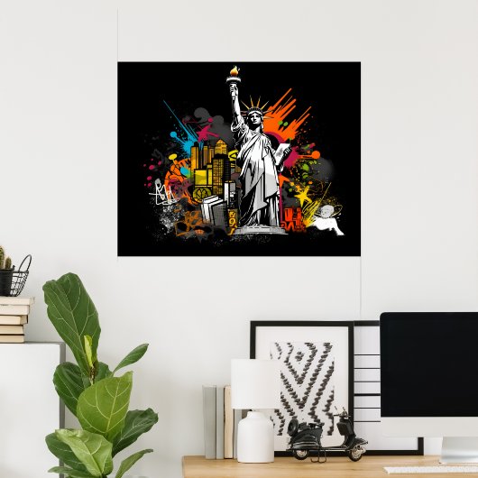 Poster New York statue de la liberté ポスター (ホームオフィス)