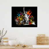 Poster New York statue de la liberté ポスター (キッチン)