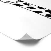 Poster- Nursery Kids Bedroom Giraffe Glasses ポスター (角)