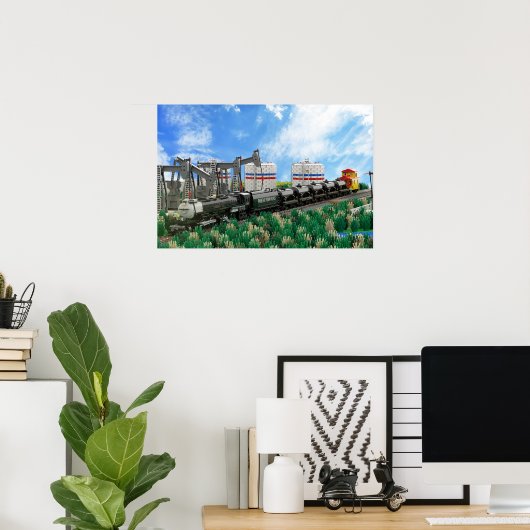 Poster of a Big Boy Locomotive Model ポスター (ホームオフィス)