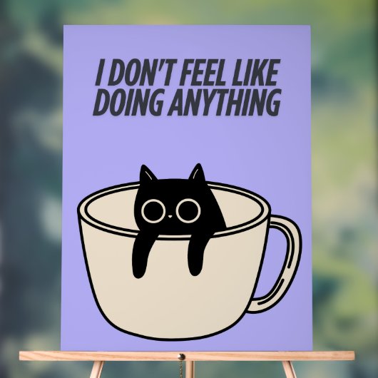 POSTER OF A LAZY CAT アクリルサイン (ニュートラル)