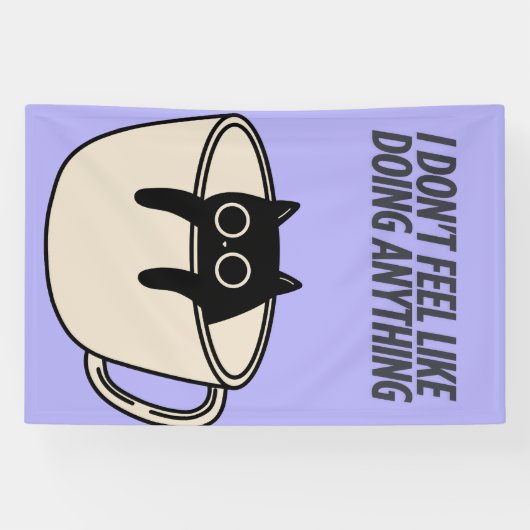 POSTER OF A LAZY CAT Banner 横断幕 (横)