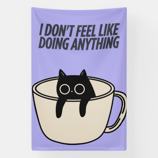 POSTER OF A LAZY CAT Banner 横断幕 (縦)