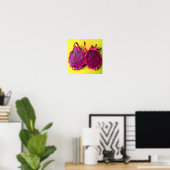 poster of a photo of sliced dragon fruit ポスター (ホームオフィス)