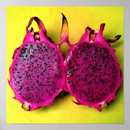 poster of a photo of sliced dragon fruit ポスター (正面)