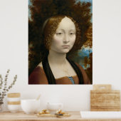 Poster of Leonardo da Vinci's, Ginevra de´ benci ポスター (キッチン)