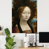 Poster of Leonardo da Vinci's, Ginevra de´ benci ポスター (ホームオフィス)