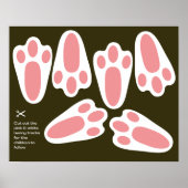 Poster of Ready to Cut-Out Easter Bunny Tracks ポスター (正面)