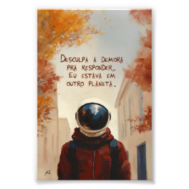 Poster Outro Planeta (com frase) フォトプリント