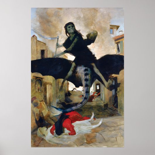 Poster Painting Arnold Böcklin - Die Pest (The ポスター (正面)