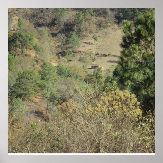 Poster Paisaje Montana Cunen Quiche Guatemala ポスター (正面)