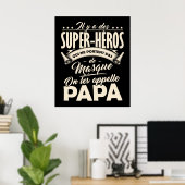 Poster Papa Super-Héro ポスター (ホームオフィス)