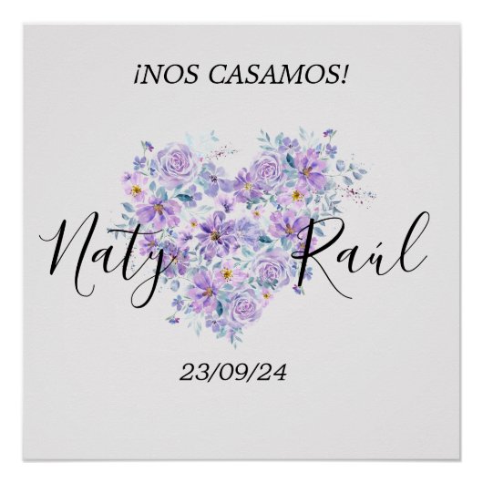 Póster Personalizado para Bodas  ポスター (正面)