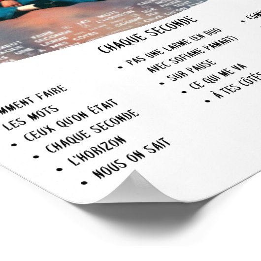 Poster Pierre Garnier – Album "Chaque Seconde" ポスター (角)