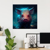 Poster pig ポスター (ホームオフィス)