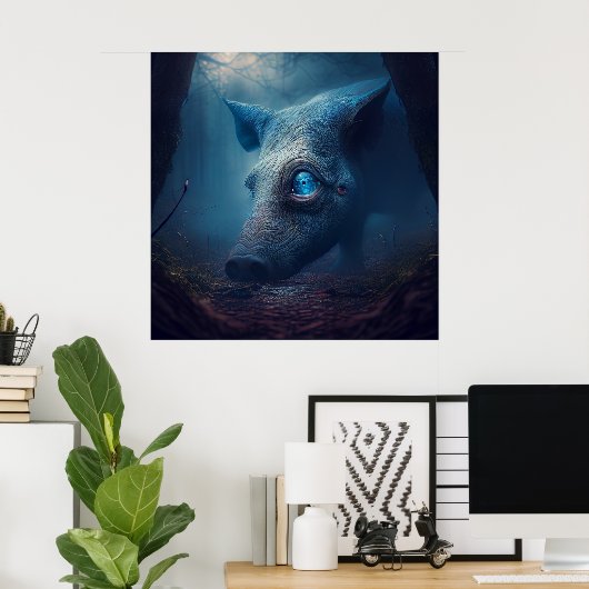 Poster pig ポスター (ホームオフィス)