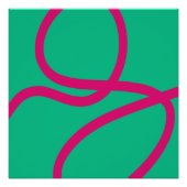 Poster – Pink Lines on Green ポスター (正面)