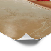 Poster Pinup Brune en Bikini Rouge à Pois ポスター (コーナー)