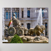 póster Plaza Cibeles de Madrid, España ポスター (正面)