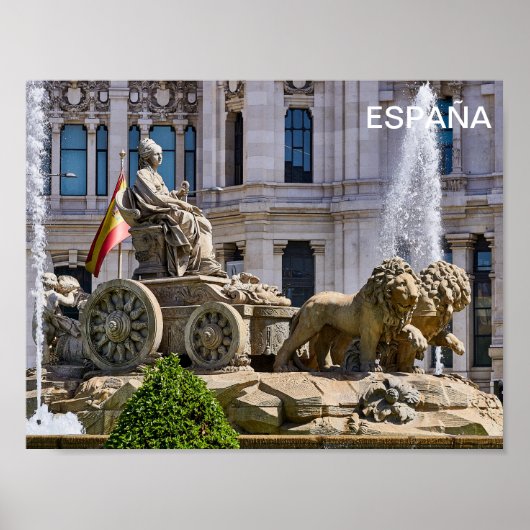 póster Plaza Cibeles de Madrid, España ポスター (正面)